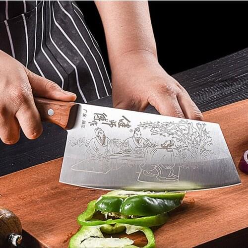 5CR15 Stainless Steel Household Kitchen Lady Cutter Kitchen Cooking Knife Cut Vegetable Slicing Meat Knife Cleaver Chef Knives