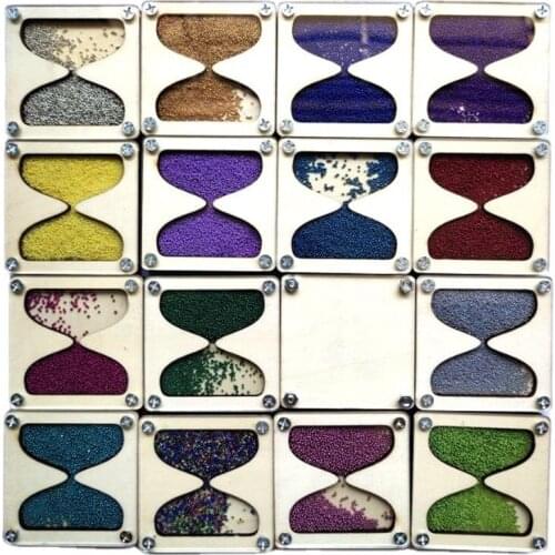 Montessori Childrens Early Intelligence Development Smart Toy Busy Board Baby 2 in 1 Parent-Child Game Wooden Hourglass 5.5cm