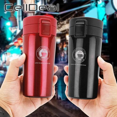 380ml Double Coffee Mug Leak-Proof 304 Stainless Steel Thermal Cup Portable Travel Car Thermo Vacuum Flasks Tea Water Bottle