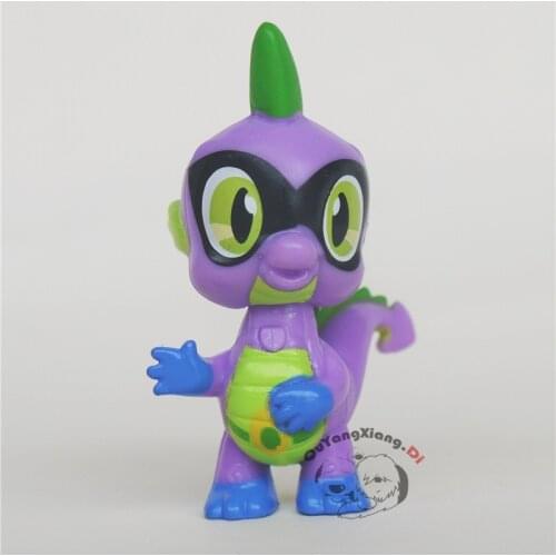 Action Figures 5cm Little Cute Horse Model Doll Anime Toys Spike The Dragon Dark circles Toys for Children