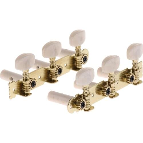 Mechanical Tuning Pegs For Guitar, 3L + 3R Classic Guitar Tuning Kits, Golden