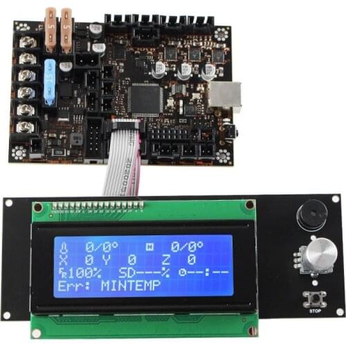 3D Printer Motherboard Kit for Reprap Prusa I3 MK3 Einsy Rambo 1.1B Board with TMC2130 SPI Control + 2004Lcd