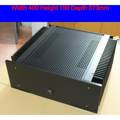 KYYSLB 400*150*373mm 4015 All-aluminum Class A Amplifier Chassis Box House DIY Enclosure with Switch Feet Amplifier Case Shell