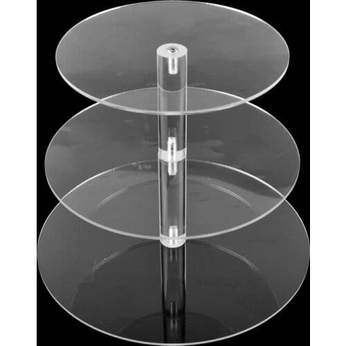 Brand New Assemble and Disassemble Round Acrylic 7/6/5/4/3 Tier Cupcake Cake Stand For Birthday Wedding Party