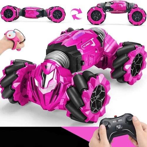 HOT! 2.4G RC Car Gesture Sensor Light Music Off-road Remote Control Twisting Car Drift Rotation Stunt Car Climbing Car Kids Gift