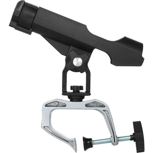 Fishing Boat Kayak Rods Holder with Large Clamp Opening 360 Degree Adjustable