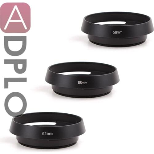 Metal Tilted Vented Lens Hood 52mm 55mm 58mm Suit For Leica M Camera