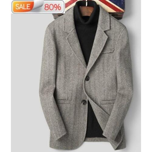 2020 Wool Coat Men Double-sided Autumn Jacket Mens Overcoat Coats and Jackets Blazer Abrigo Hombre LSY0AA197 B22250