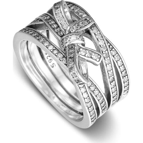 Delicate Sentiments Rings 100% 925 Sterling Silver Fine Jewelry Free Shipping