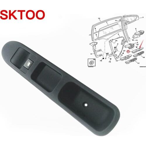 SKTOO For Peugeot 307/307sw/C4 Power window glass button switch glass lift switch Rear Door 6554e7/6490hq/6554hj