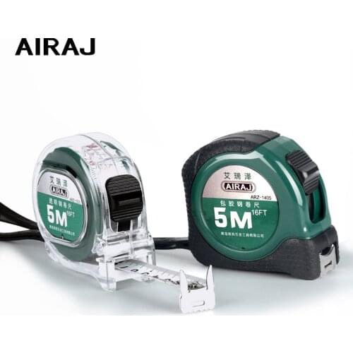 AIRAJ Portable Tape Measure 3/5 / 7.5M Industrial Grade Steel Tape Precision Measurement High Quality Home Manual Measuring Tool