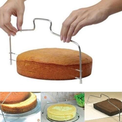 Adjustable Wire Cake Slicer Leveler Pizza Dough Cutter Trimmer Tools Kitchen Tools