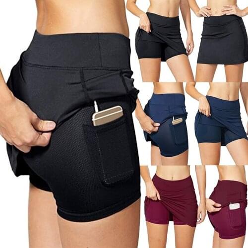 Active Quick Dry Athletic Skorts Women Mini Skirt With Pockets Plus Size Pencil Skirt With Shorts Inner Running Tennis Golf Wear