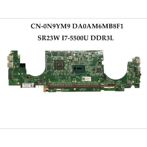 High quality CN-0N9YM9 for Dell Inspiron 7548 Laptop Motherboard N9YM9 DA0AM6MB8F1 SR23W I7-5500U DDR3L 100% Fully Tested