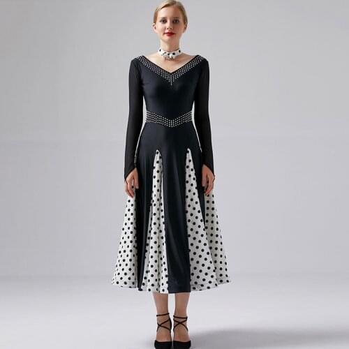 Classic Ballroom Dance Dress Women Standard Dance Waltz Competition Dresses Tango Foxtrot Performance Clothing Customized DC3593