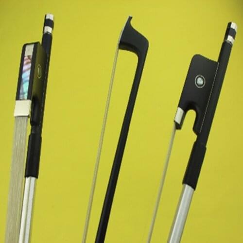 1pcs New PRO Black Carbon Fiber Viola Bow White Horse Hair Free Shipping