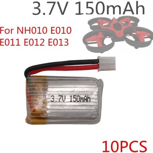 10pcs 3.7V 150MAH For E010 E011 E012 E013 Furibee F36 H36 RC Quadcopter Parts Lipo Battery For RC Camera Drone