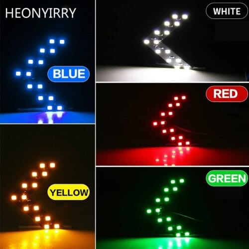 2 Pcs/lot 14 SMD LED Arrow Panel For Car Rear View Mirror Indicator Turn Signal Light Car LED Rearview Mirror Light