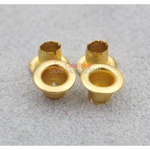 4mm 3/16" 1000 pcs Grommet Eyelets Canvas Clothes Leather Self Backing Plier Gold F64C8