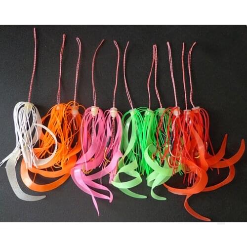50PCS Silicone Skirt Jig Replacement Twin Hook Slider Rig Spare Hooks Assist Hook Trailer Lure Octopus Mimicking Set Size #13