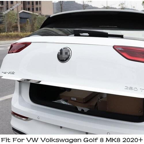 Car styling Rear Trunk Lid Cover Tailgate Trim Tail Gate Bumper Molding Strip Garnish For VW Volkswagen Golf 8 MK8 2020 2021