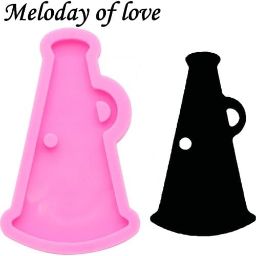 Shiny cheer megaphone mold DIY epoxy resin silicone Mold for keychain glossy finish DY0098