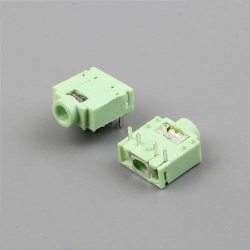 Grass green 3.5 headphone jack 5 foot pin anti-function 3.5MM socket female power socket