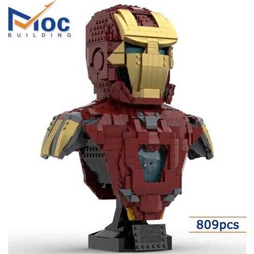 New War A Bust of Super Heroes Iron Heroe Robot Serices Classic Movie Mecha Building Block Model Set Childrens Toys Gifts