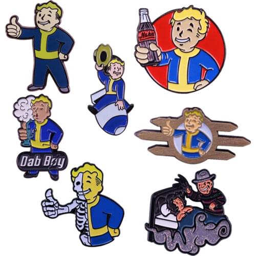 Handsome Boys Hard Enamel Pins Anime Skull Brooches Women Men Lapel Badges Backpack Collar Fashion Jewelry Gifts For Kids Friend