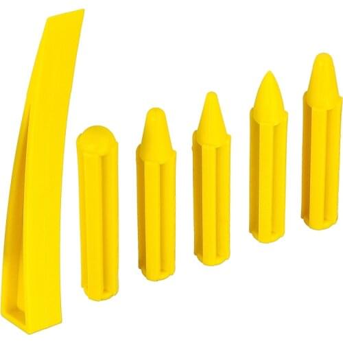 6Pcs DIY Super PDR Tools Paintless Dent Repair Tool Kits Yellow Pen For Rubber Hammer Dent Removal Auto Curved Window Wedge Kits