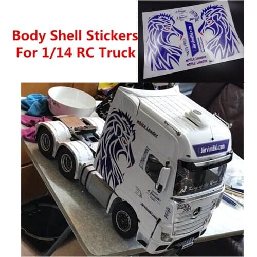 Body Shell Stickers Fit For Tamiya 1/14 RC Truck Benz 1851 56335 Actros 3363 56348-56352 Remote Control Toys Truck