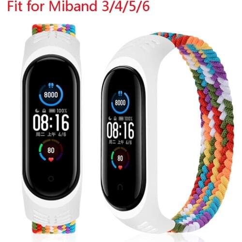 Nylon Bracelet for Xiaomi Mi band 6 5 Strap Nylon Braided Solo Loop belt for Miband 5 Wristband for xiaomi Mi band 4 3 watchband
