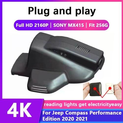 New ! 4K Full HD 2160P Plug and play Car DVR Wifi Video Recorder Dash Cam Camera For Jeep Compass Performance Edition 2020 2021