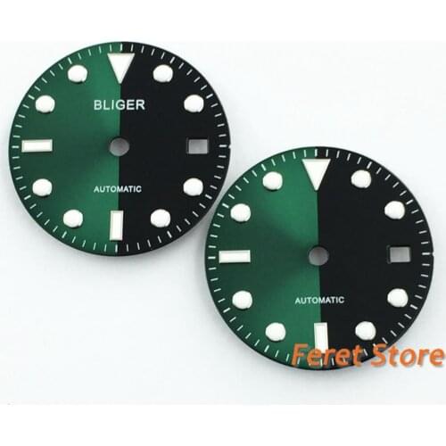 New blue Luminous Green Black Dial Sterile Fit Mingzhu 2813/3804 Movement Mens Watch p258