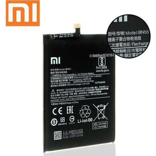 XiaoMi Original Replacement Battery BN55 For Xiaomi Note 9S Note9S Authentic Phone Battery 5020mAh + free tools