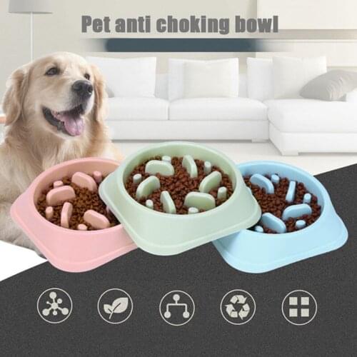 Pet Slow Eating Dog Bowl Slow Feeder Food Bowl Plastic Dog Cat Pet Slow Feeder NonSlip Anti Gulping Prevent Obesity Feeder Bowl