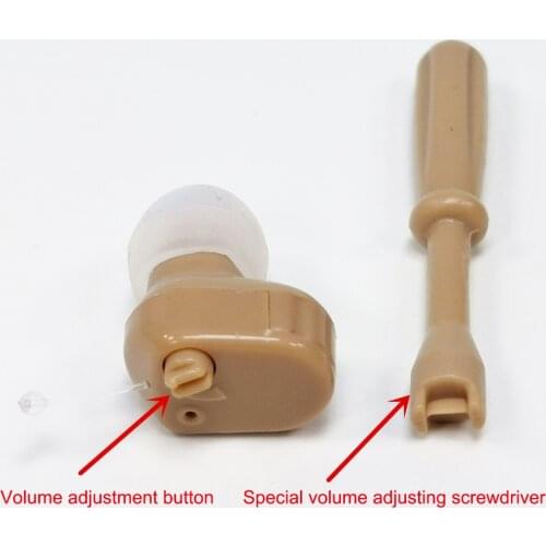 Hearing Aid Headphones Mini Size Inner Ear Invisible Sound Receiver Loudspeaker Volume Adjustable Hearing Aids Sound Amplifier