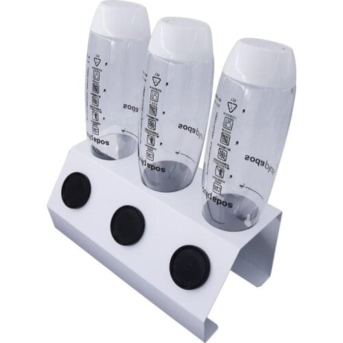 Premium Aluminum Dish Drainer for Sodastream Crystal & Emil Bottles Bottle Holder with Practical Lid-2X/3X/4X