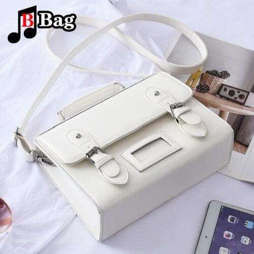 Womens shoulder bag handbag girl student Retro jk uniform bag commuter bag Japanese Simplicity academy Satchel PU Cambridge bag