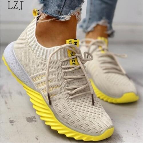 2021 Sneakers for Woman Fashion Socks Shoes Casual White Sneakers Summer Knitted Vulcanized Shoes Women Trainers Tenis Feminino