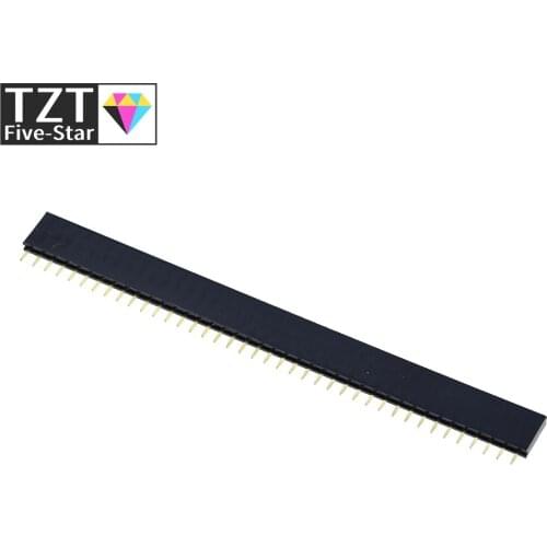 10PCS 2.54mm 40 Pin Stright Female Single Row Pin Header Strip PCB Connector