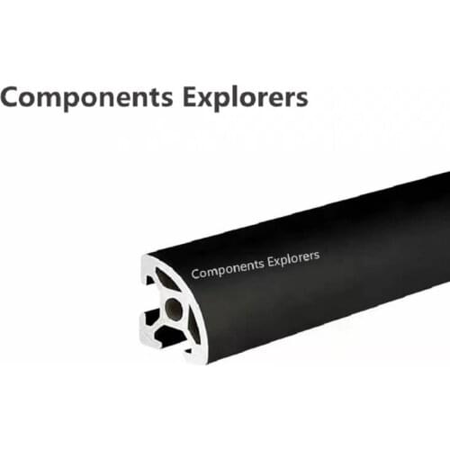 Arbitrary Cutting 1000mm 2020 Black Arc Aluminum Extrusion Profile,Black Color