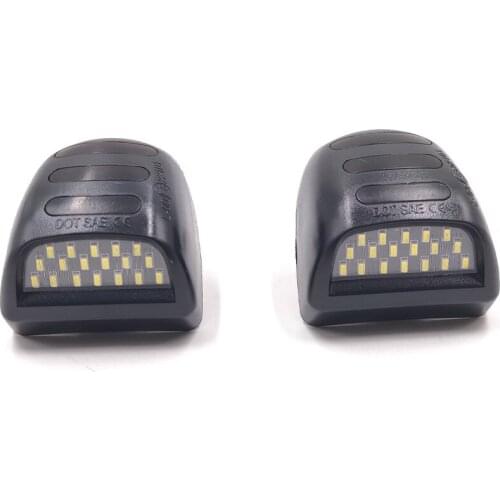 2Pcs Red White For Chevrolet Silverado Avalanche Traverse Tahoe Suburban LED Car Number License Plate Light Lamp Assembly Auto