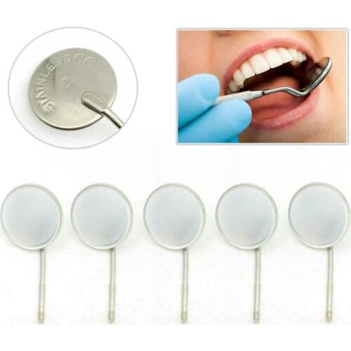 5pcs Dental Mirror Plain Oral Care 22mm Surgical Instruments Replace Tools Dentist
