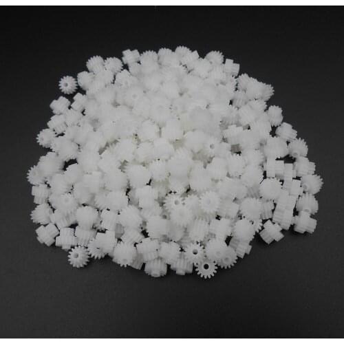 500PCS 0.5 Modulus 0.5M Double Gear Reduction Bilayer Gears 16 Teeth + 10 Teeth Aperture 2.05mm 2B Loose Fitting 16T 10T *FD928