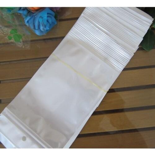 600pcs/lot 12*20cm Zipper Clear white retail plastic package bag electronic accessories poly bag zip lock gift packing pack bag