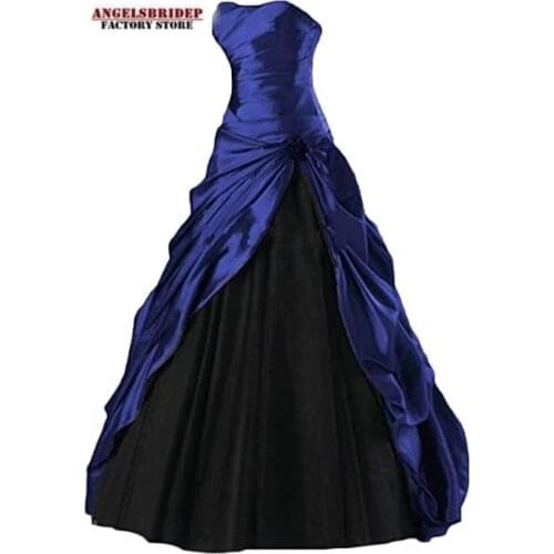 Angelsbridep Strapless Vestidos De Quinceañera 2021 Taffeta Pleat Quinceanera Dresses Sweet 16 Princess Party Gowns Hot Lace-up