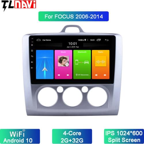 9 inch IPS 2.5D Android 10 Car Radio For 1Ford focus EXI MT 2 3 Mk2 2004 2005 2006 2007 2008 2009-2011 GPS Multimedia Player