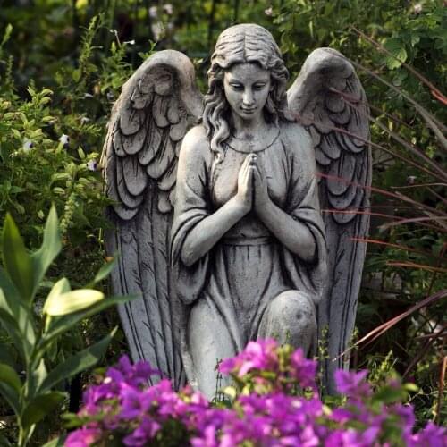 BIG SIZE GARDEN VILLA COURTYARD PRAYER ANGEL SCULPTURES OUTDOOR FLOORING LANDSCAPE CRAFT DECORATION GARDENING GROCERIES FIGURINE