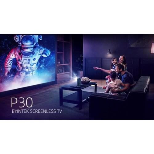 BYINTEK Hot Sale P30 Mini portable Led Dlp Smart Auto Focus outdoor moving Projector